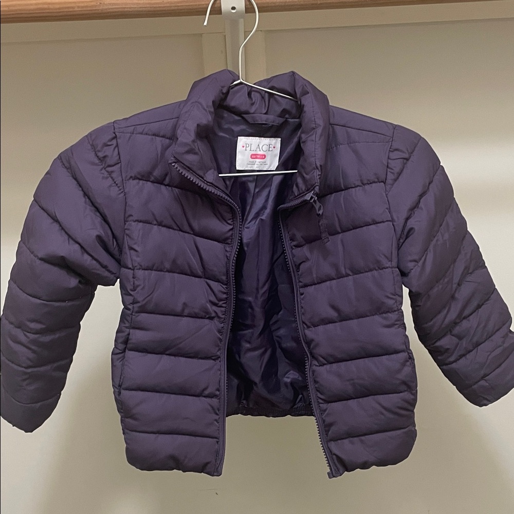 The Children's Place Dark Purple Kids Puffer Jacket
